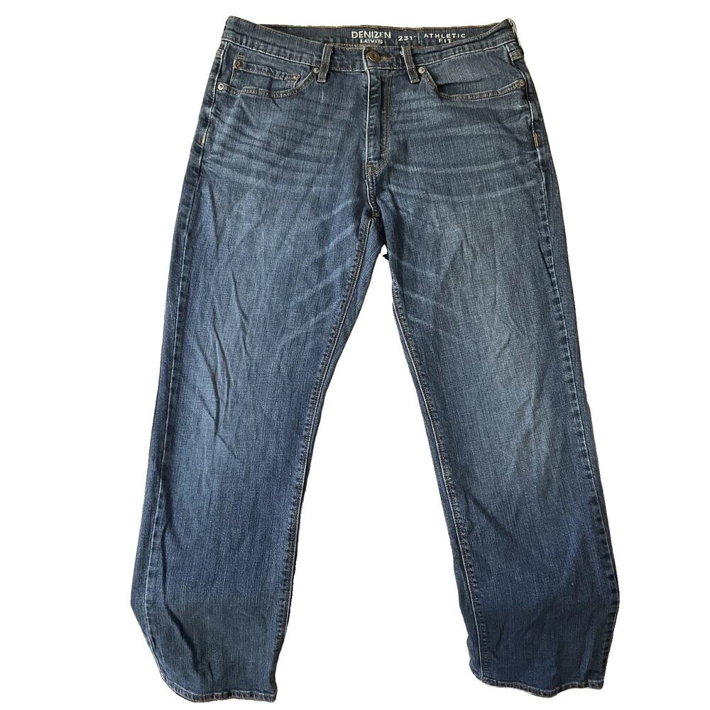 Denizen Levi's Men Jeans 34X32 Blue Denim 231 Athletic Fit Button 32" Inseam